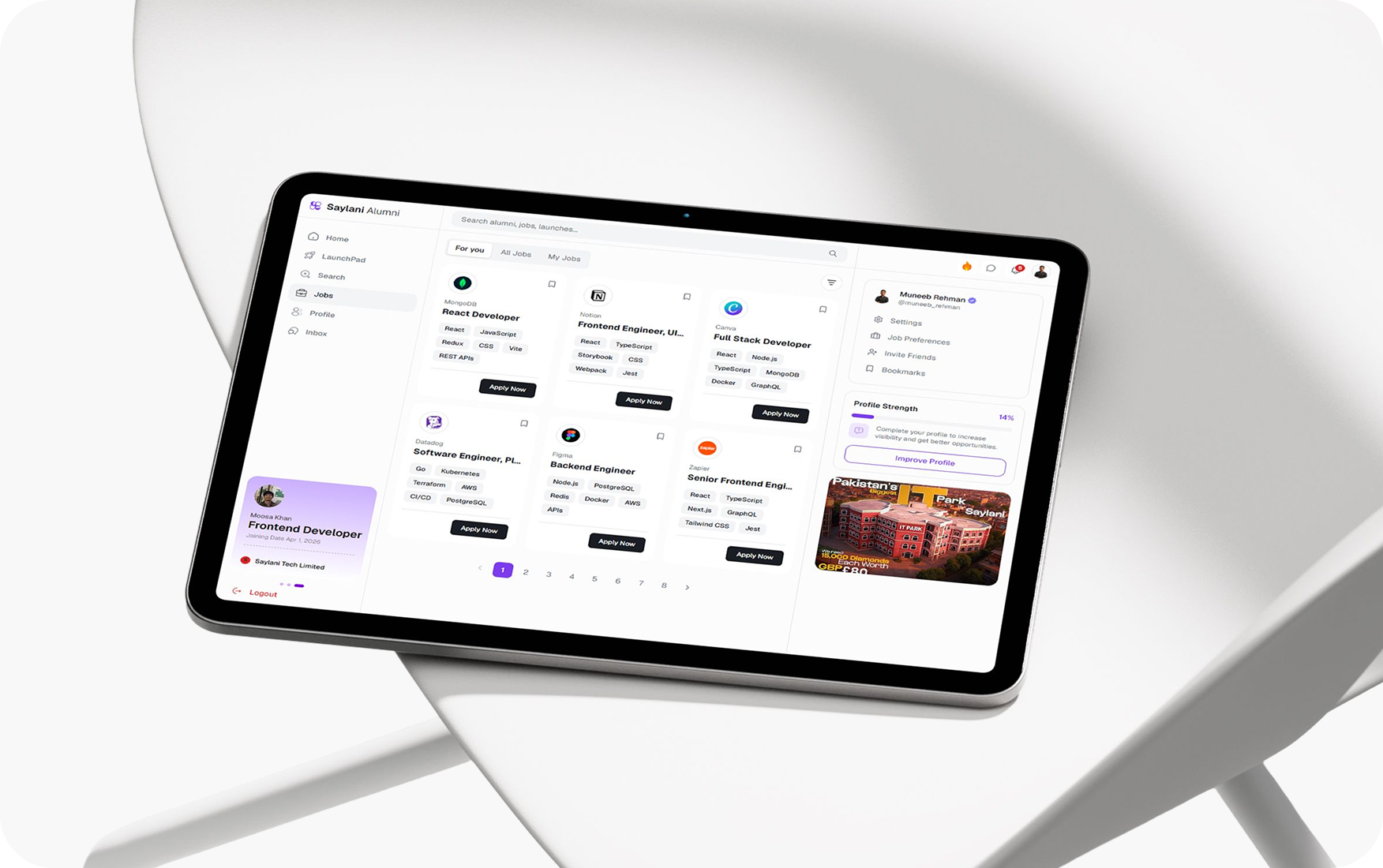 Tablet Progress Portal