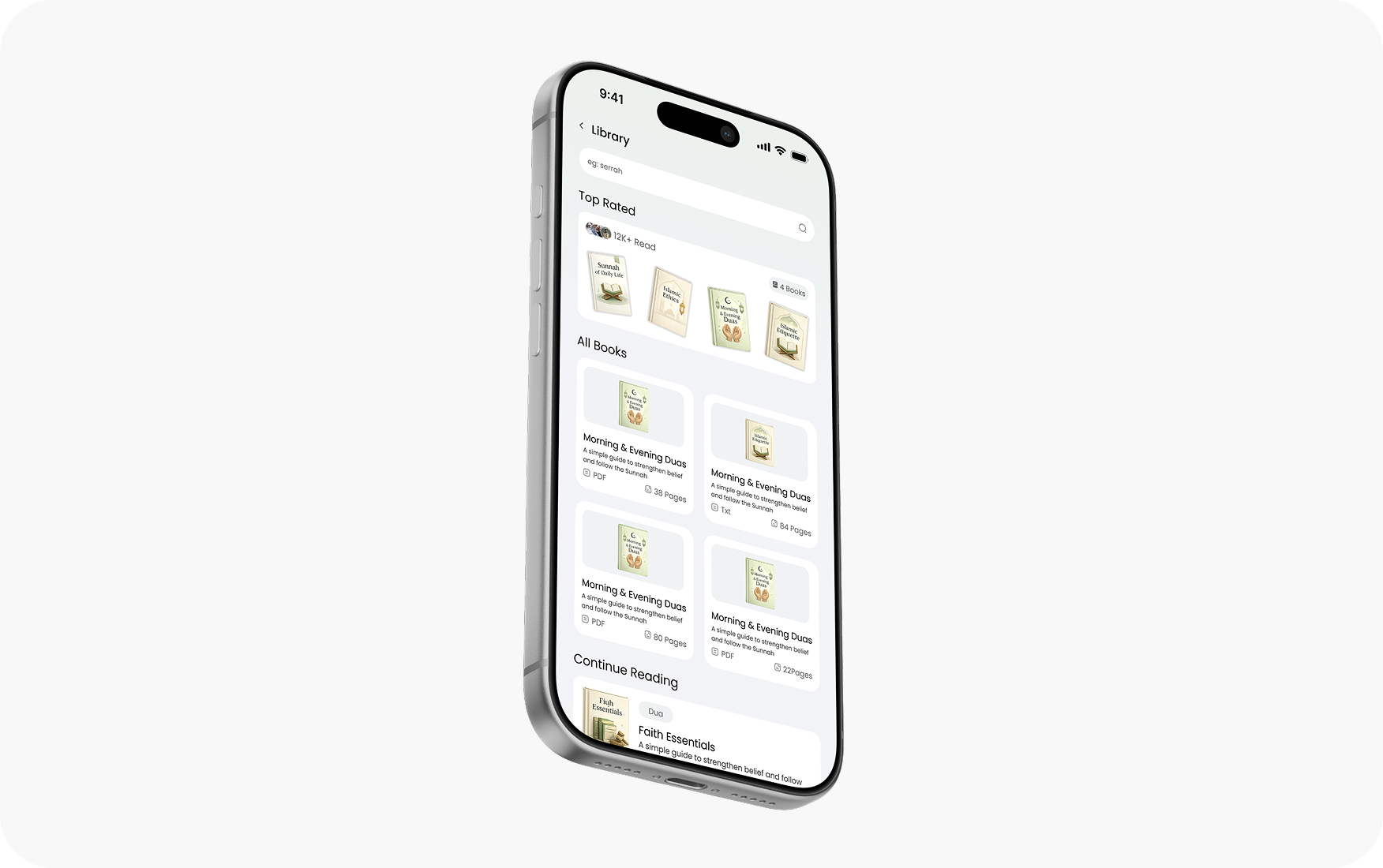 Tilted phone showcase