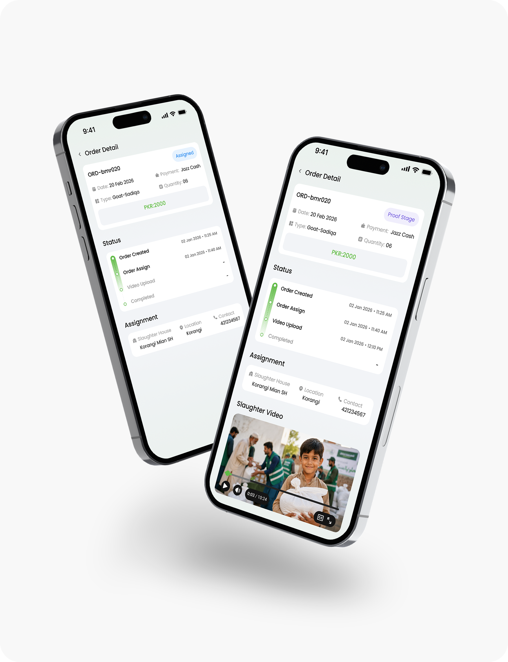 Floating phones tall showcase
